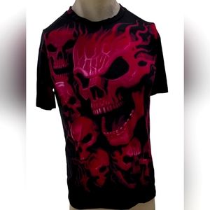 Brand New | Cult | Skull | All Over Print | Short Sleeve T Shirt / Tee / Top